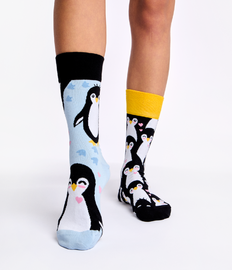 Vrolijke sokken Winterpinguïn