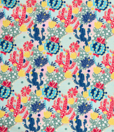 Lustiges Küchentuch Kaktusblumen