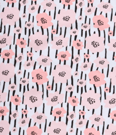 Lustiges Küchentuch Rosa Blumen