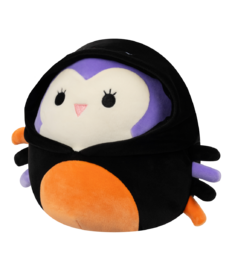 Squishmallows Holly Bufnița în Costum de Păianjen, 20 cm