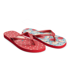 Vrolijke flip-flops Rode appel
