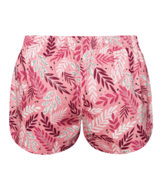 Vrolijke damesboxershorts Roze bladeren