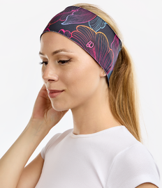 Vrolijke functionele hoofdband Abstracte bloemen