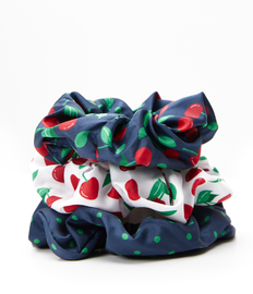 Vrolijke scrunchies 3-pack Zoete kersen