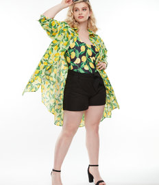 Vrolijke overhemdjurk Citroenen