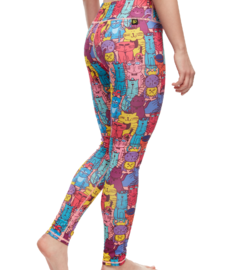 Vrolijke fitnessleggings Kleurrijke katten