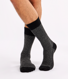 Grijze jacquard-sokken