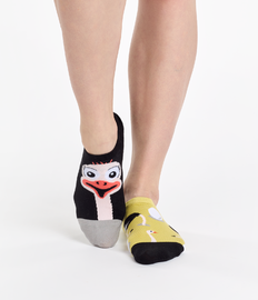 Vrolijke sneakersokken Struisvogel