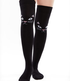 Vrolijke overknees Geweldige kat