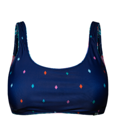 Vrolijke sportbikinitop Wilde flamingo