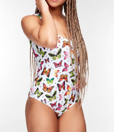 Vrolijk badpak voor dames Kleurrijke vlinders