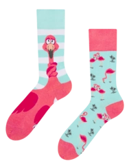 Veselé ponožky Zamotaný plameňák