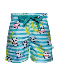 Veselé chlapecké plavkové šortky Panda na dovolené