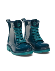 Smaragdovo modré veselé detské gumáky