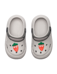 Világosszürke gyerek gumi papucs
