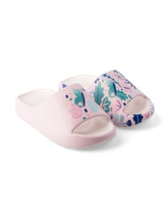 Veselé dětské chunky pantofle Listy a motýli