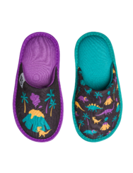 Vidám gyerek házi papucs Dinoszauruszok és vulkánok