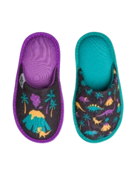 Veselé detské papuče Dinosaury a sopky