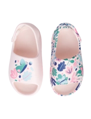 Veselé chunky sandále pro miminka Listy a motýli