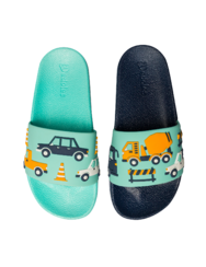 Vidám gyerekpapucs Autók a forgalomban