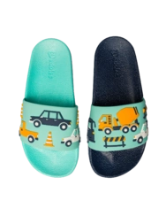 Veselé detské šľapky Autá v premávke