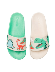 Vidám gyerekpapucs Dínó gördeszkán