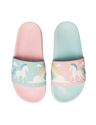 Весели детски чехли Еднорог и дъга