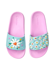 Veselé dětské pantofle Srdíčka a sedmikrásky