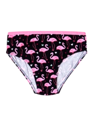 Veselé dievčenské nohavičky Plameniaky a srdiečka