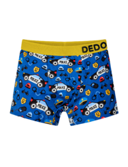 Vidám fiú bokszeralsó Rendőr