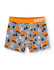 Vidám fiú bokszeralsó Kukásautó