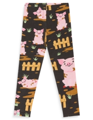 Veselé detské bavlnené legíny Prasiatka na farme