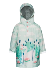 Veselý dětský pršiplášť Plavající labuť