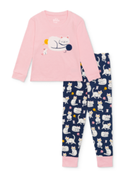 Весела детска пижама Игриво коте