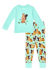 Veselé dětské pyžamo Veverka v lese