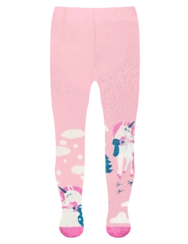 Protiskluzové dětské punčošky Jednorožec se šálou