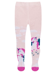 Veselé detské pančušky Jednorožec so šálom