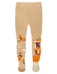 Весел детски чорапогащник Лисица с шал