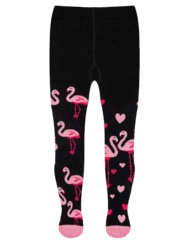 Veselé detské pančušky Plameniaky a srdiečka