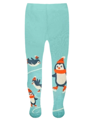 Veselé dětské punčošky Tučňáci a led