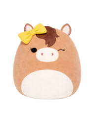 SQUISHMALLOWS Tomar, a barna ló masnival, 13 cm