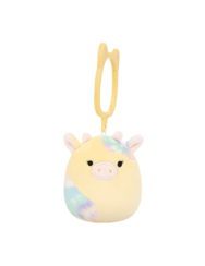 SQUISHMALLOWS Kulcstartó – Rina, a sárga tehénke, 9 cm
