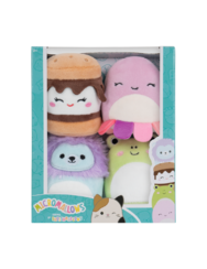 Confezione da 4 Squishmallows Micromallows – Wendy, Jeanne, Carmelita, Lucia