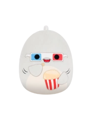 SQUISHMALLOWS Šedý žralok s popcornem – Gordon, 35 cm
