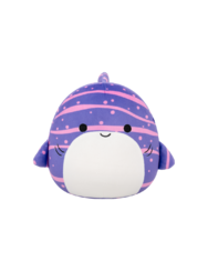 Squishmallows Tizziano lo squalo balena a righe viola, 30 cm