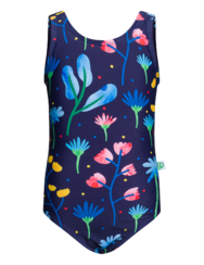 Girls' Swimsuit Aquarelle Flowers