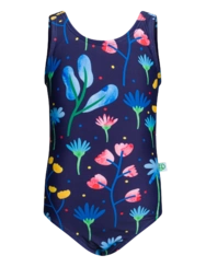 Veselé dívčí plavky Akvarelové květiny