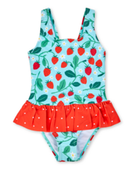 Весел бански костюм за момичета Ягодки