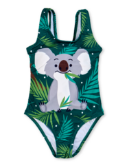 Весел бански костюм за момичета Коала и листа