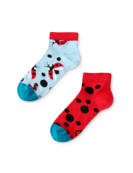 Calzini alla caviglia Buonumore per bambini Coccinella e pois